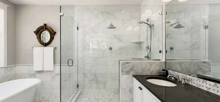 bathroom shower door installation in Rosemont