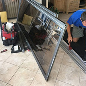 sliding glass door frame repair Rosemont